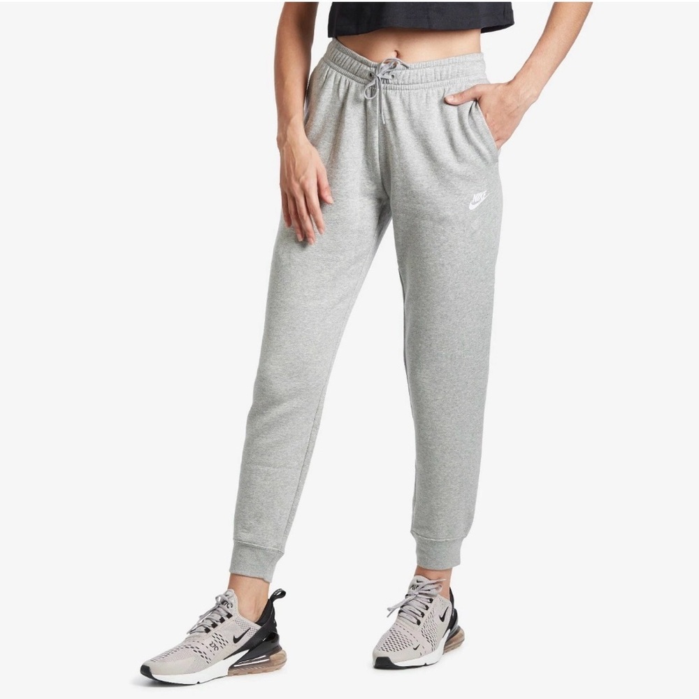 Nike Grey Women's Sweat Joggers with Drawstring